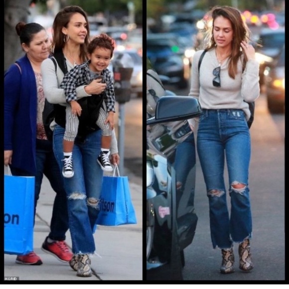 MOTHER SUPERIOR THE TRIPPER CHEW IN CRYIN COWBOYS HI RISE DISTRESSED SEMI-RIDIG - Picture 6 of 15